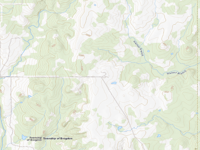 USGS topographic map of Arbuckle Springs WMA primitive camp #1