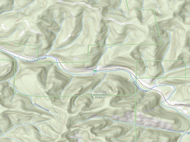 USGS topographic map of Archie Knowles