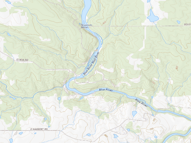 USGS topographic map of Area 6 (Blue River PFHA)