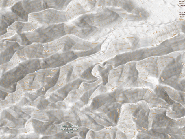 USGS topographic map of Argus Range Wilderness