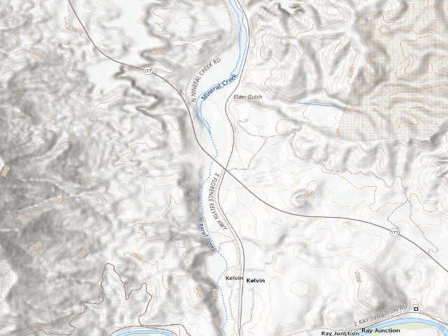 USGS topographic map of Arizona National Scenic Trail