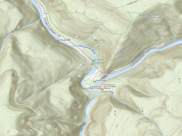 USGS topographic map of Armstrong Campground