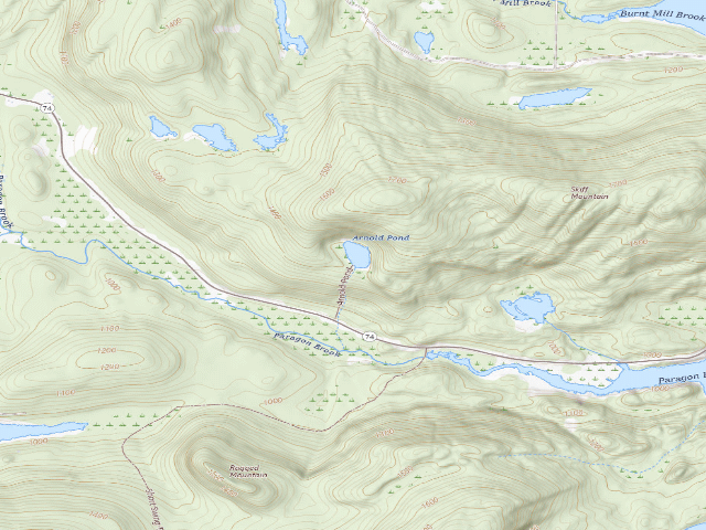 USGS topographic map of Arnold Pond Tentsite [DEC #5486] (Hammond Pond Wild Forest)