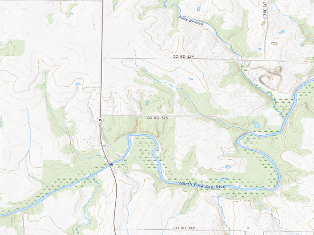 USGS topographic map of Arrow-Wood Conservation Area