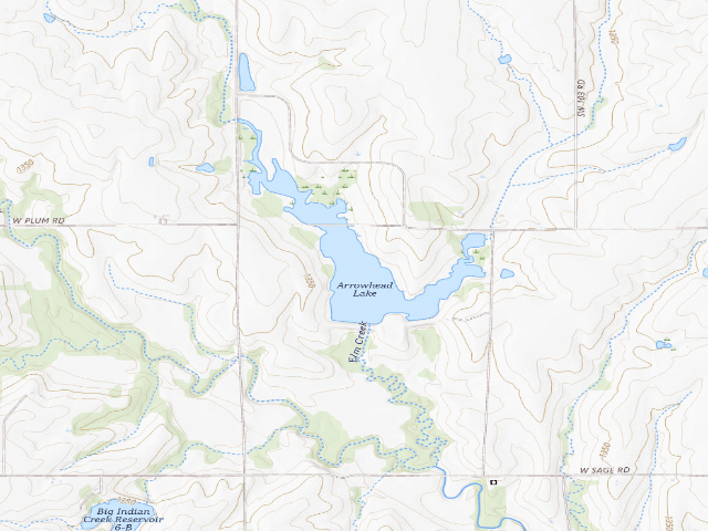 USGS topographic map of Arrowhead WMA