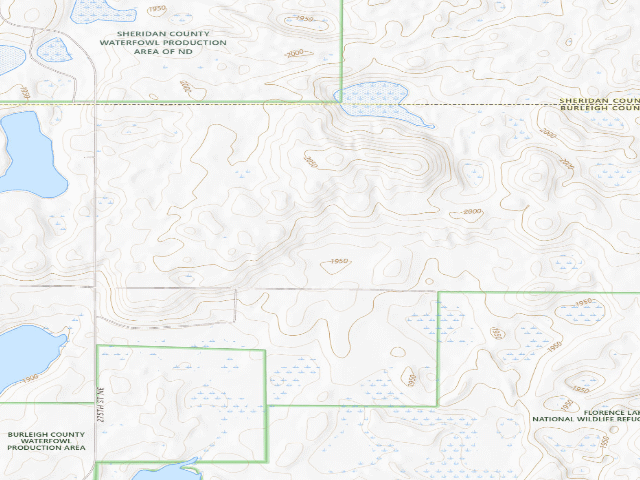 USGS topographic map of Art Brazda WMA (Burleigh County)