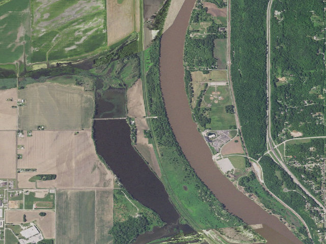 Aerial image of Arthur Dupree Memorial Conservation Area