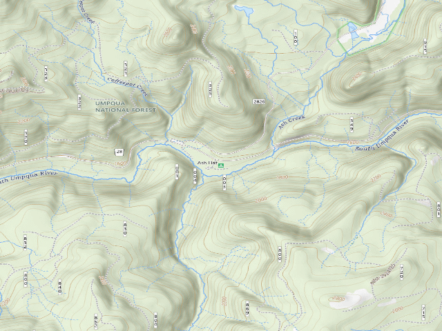 USGS topographic map of Ash Flat