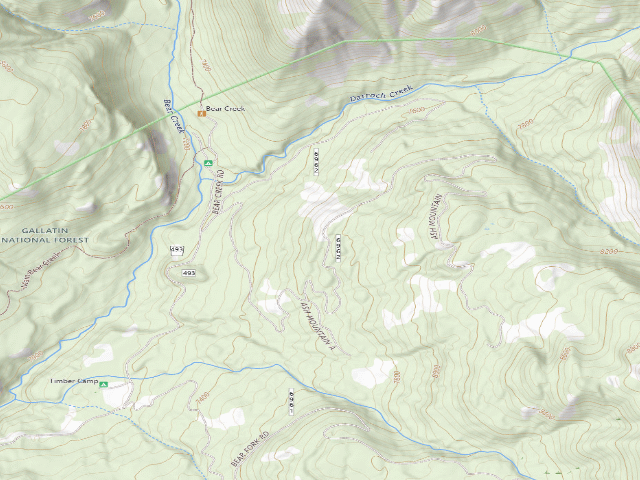 USGS topographic map of Ash Mtn Road-010