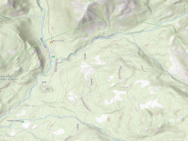 USGS topographic map of Ash Mtn Road-011