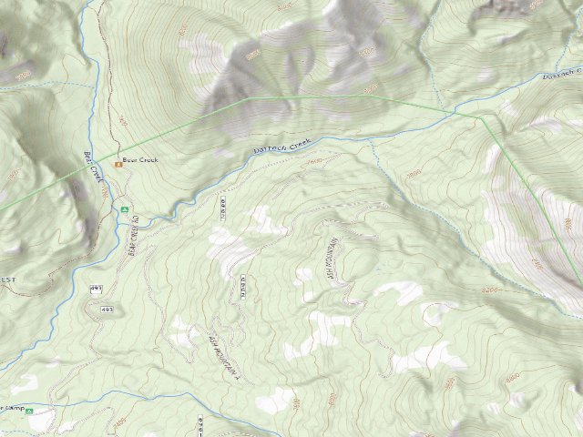 USGS topographic map of Ash Mtn Road-012