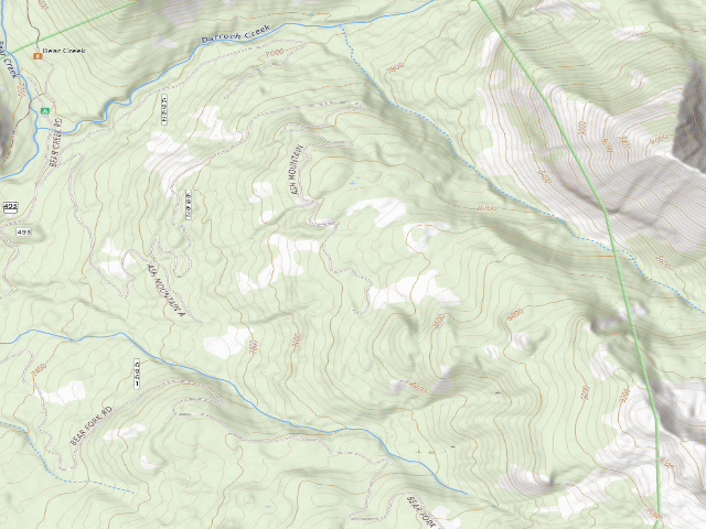 USGS topographic map of Ash Mtn Road-013