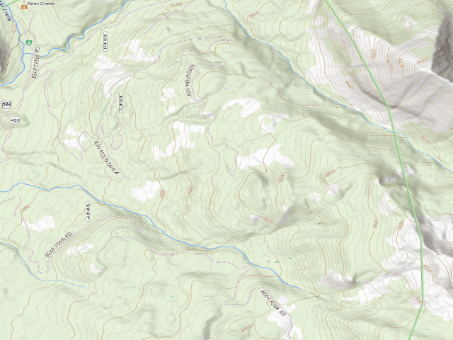 USGS topographic map of Ash Mtn Road-014