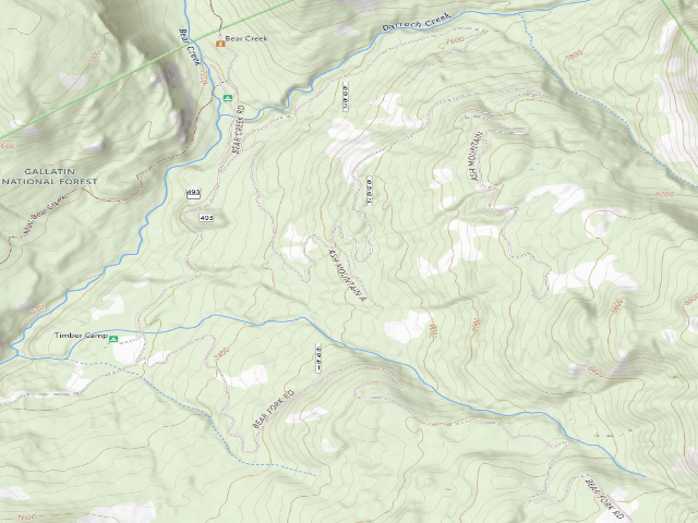 USGS topographic map of Ash Mtn Road-015