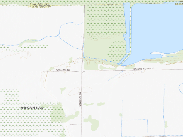 USGS topographic map of Ashbaugh Woods Camping Area