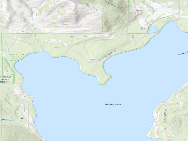 USGS topographic map of Ashley -3