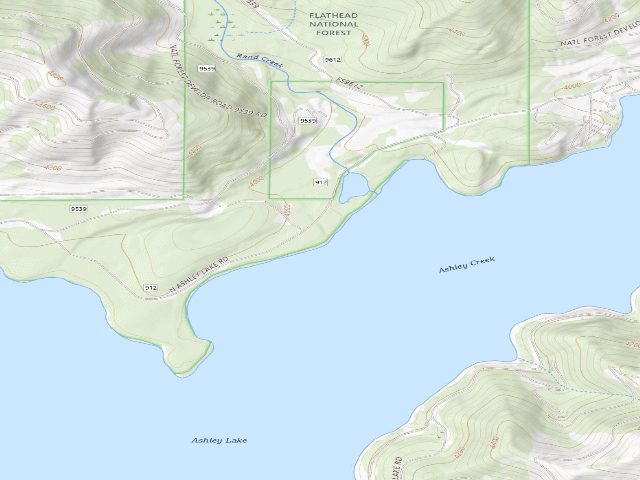 USGS topographic map of Ashley Lake North