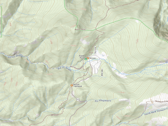 USGS topographic map of Aspen Basin Campground