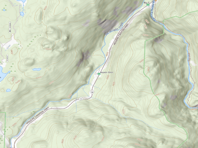USGS topographic map of Aspen Glen