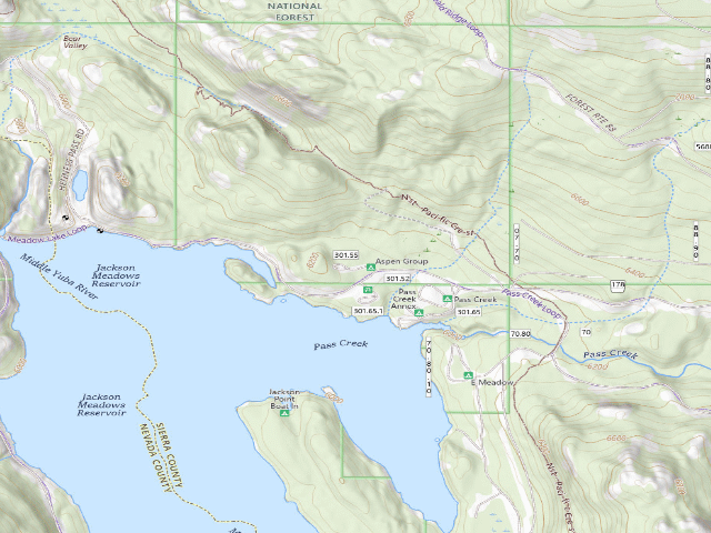 USGS topographic map of Aspen Group Campground