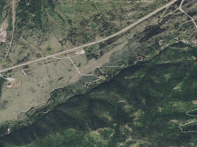 Aerial image of Aspen Grove Campground