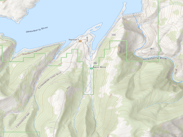 USGS topographic map of Aspen Grove