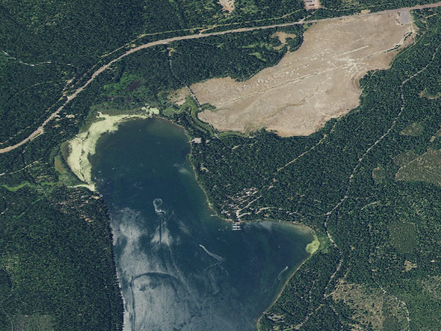 Aerial image of Aspen Point Campground