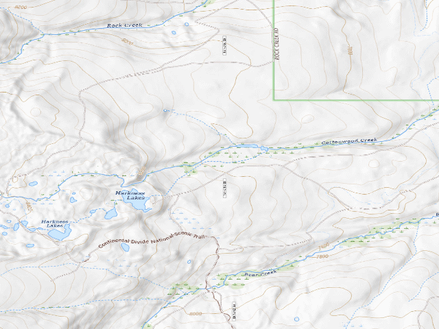 USGS topographic map of Aspens Hidden