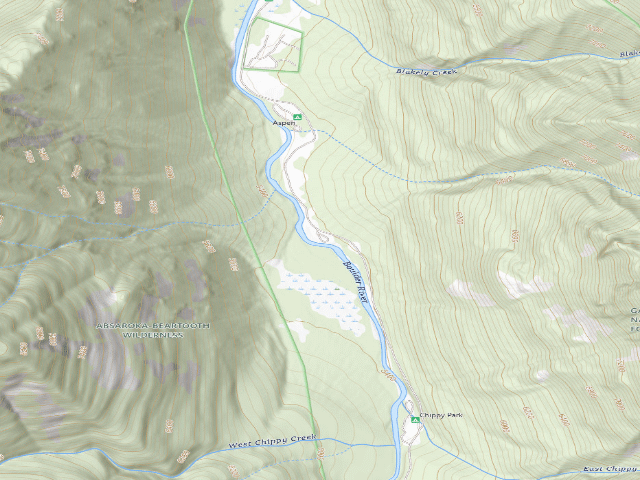 USGS topographic map of Aspensouth-01A