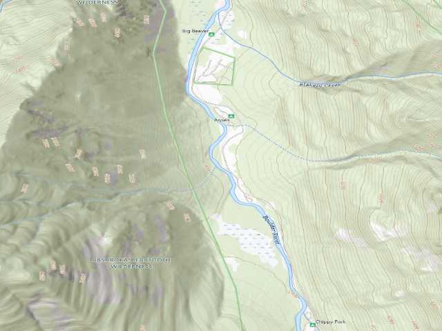 USGS topographic map of Aspensouth-02B
