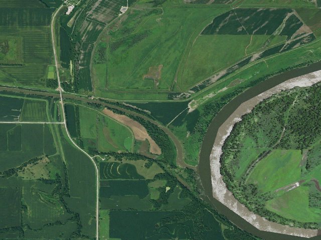 Aerial image of Aspinwall Bend WMA