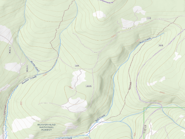 USGS topographic map of At Fork In Road