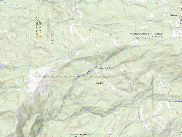USGS topographic map of Atchison Campground