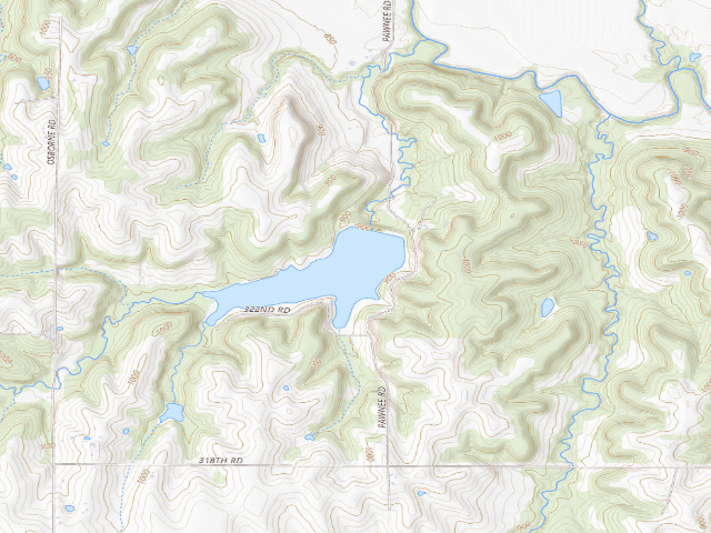 USGS topographic map of Atchison State Fishing Lake