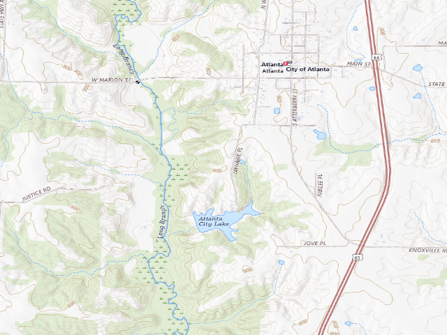 USGS topographic map of Atlanta Conservation Area