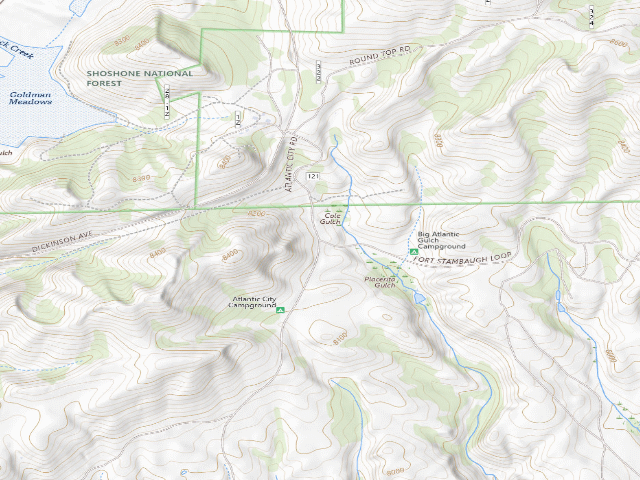 USGS topographic map of Atlantic City/South Pass
