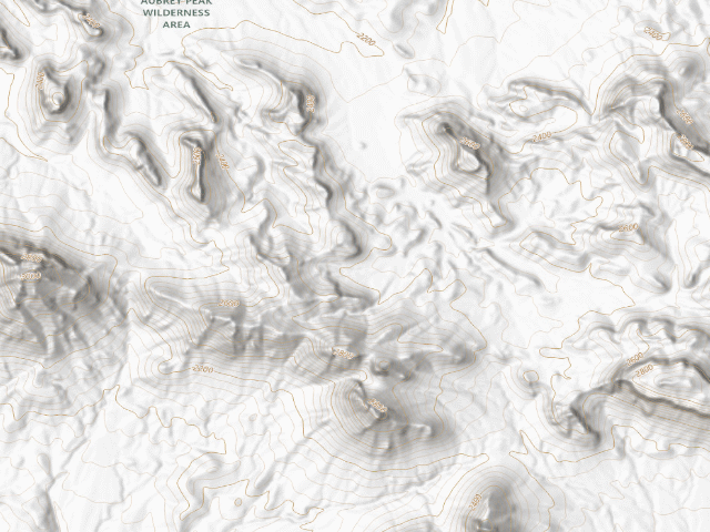 USGS topographic map of Aubrey Peak Wilderness