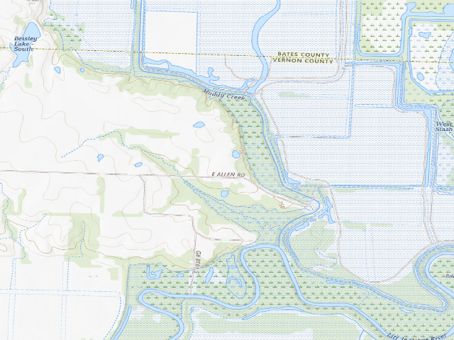 USGS topographic map of August A. Busch Jr. Memorial Wetlands at Four Rivers Conservation Area