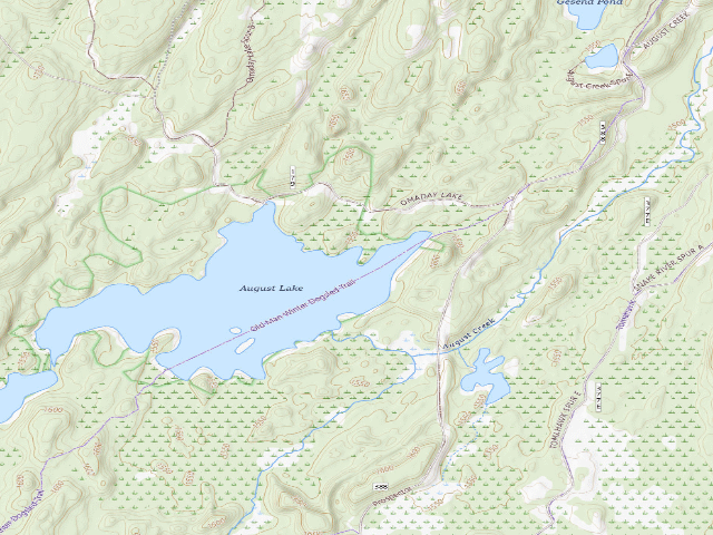 USGS topographic map of August Lake Site 1