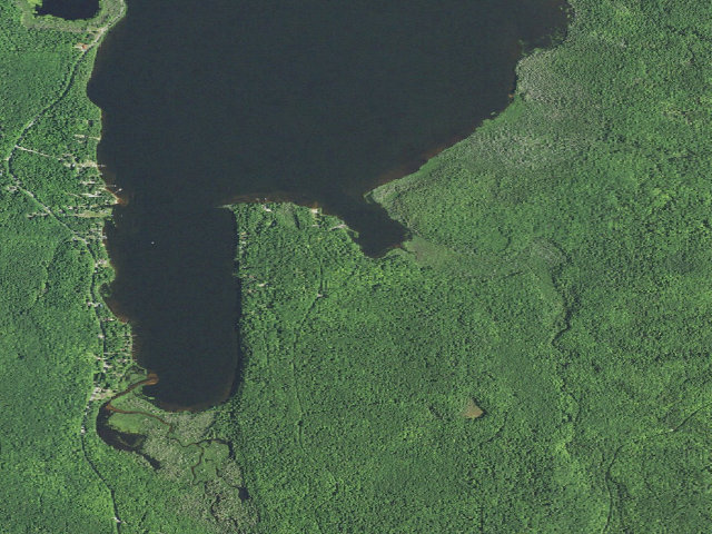 Aerial image of Autrain Lake Campground