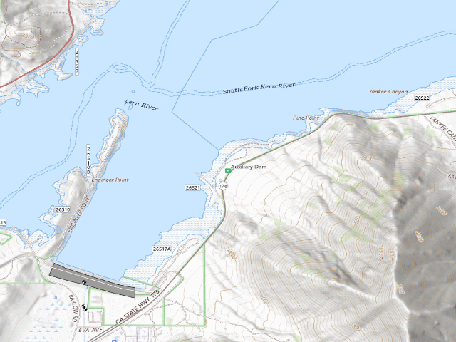 USGS topographic map of Auxiliary Dam