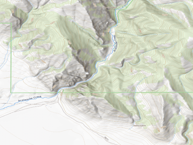 USGS topographic map of Avalanche01