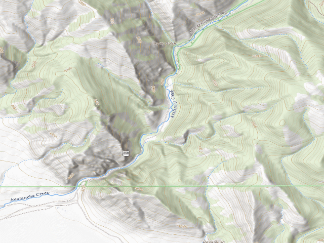 USGS topographic map of Avalanche04