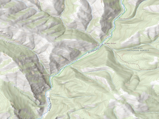 USGS topographic map of Avalanche07