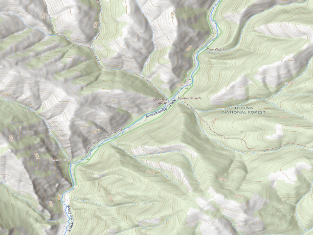 USGS topographic map of Avalanche10