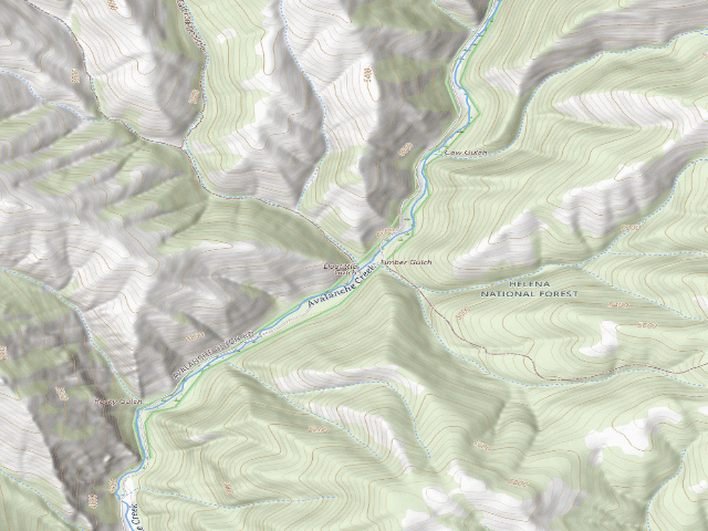 USGS topographic map of Avalanche14