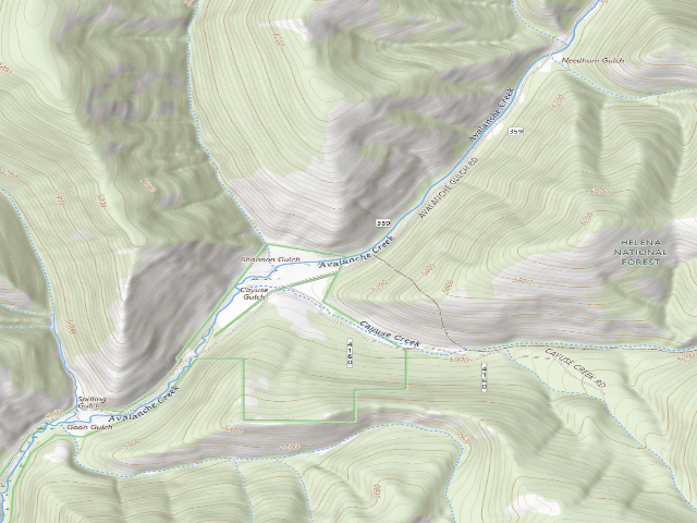 USGS topographic map of Avalanche19