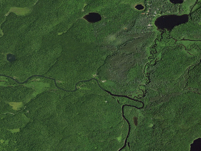 Aerial image of Axton Landing  Campsite (Saranac Lakes Wild Forest)