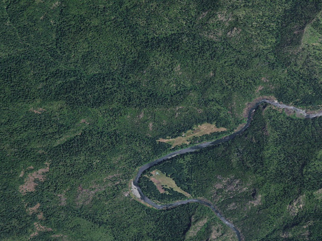 Aerial image of Azalea Lake Camping Area