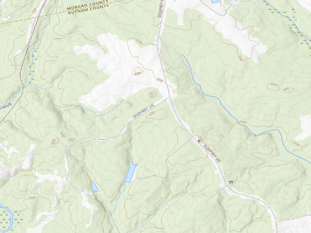 USGS topographic map of B. F. Grant WMA Primitive Campground #1